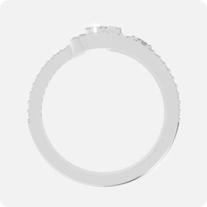 Abstract J-Curve Cluster Ring-Silver