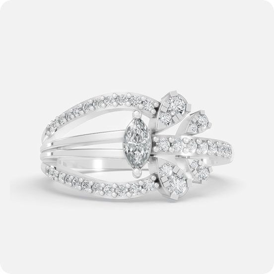 Astra Marquise & Pear Spray Ring