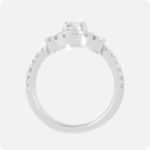 Aurelia Halo Diamond Ring-Silver