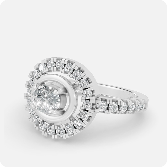 Aurelia Halo Diamond Ring