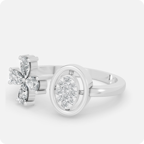 Aurora Marquise & Rose Gold Chevron Set - Image 2