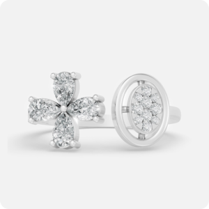 Aurora Marquise & Rose Gold Chevron Set