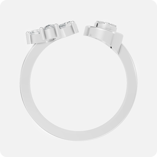 Aurora Marquise & Rose Gold Chevron Set - Image 3