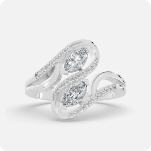 Bypass Marquise Scroll Ring