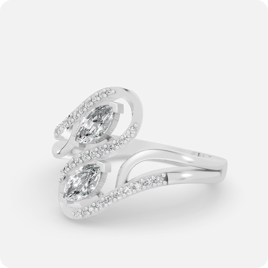 Bypass Marquise Scroll Ring - Image 2