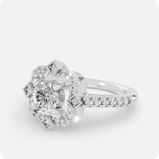 Celestia Crest Diamond Ring