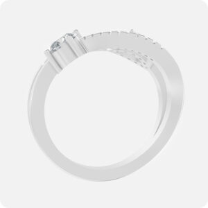 Celestial Chevron Pear Ring-Silver