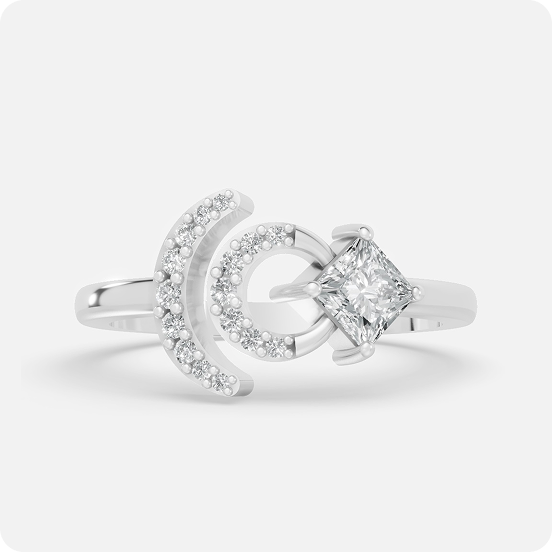 Celestial Crescent Princess Ring