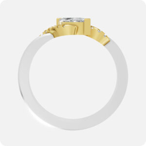 Celestial Marquise Bypass Ring-Silver