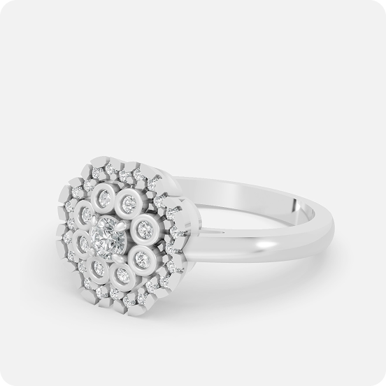Classic Floral Cluster Diamond Ring
