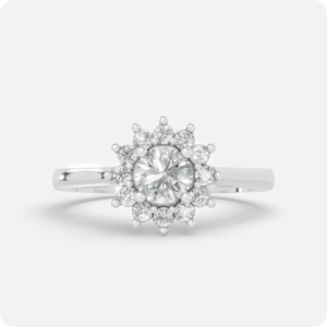 Classic Round Halo Diamond Ring