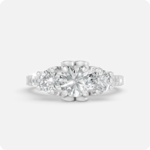 Classic Three-Stone Round Diamond Engagement Ring
