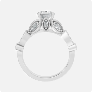 Elvéra Crest Diamond Ring-Silver