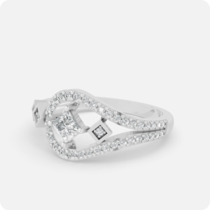 Elysian Pear Solitaire Ring with pear-shaped diamond and tapered band