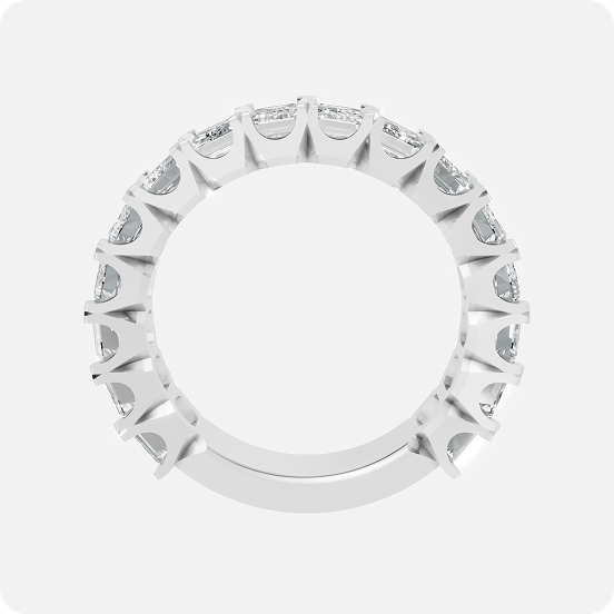 Emerald Cut Diamond Full Eternity Band Ring - Image 2