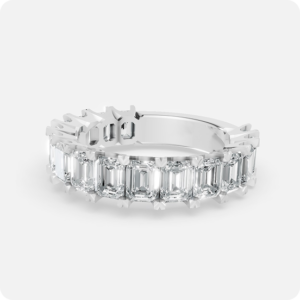 Emerald Cut Diamond Full Eternity Band Ring