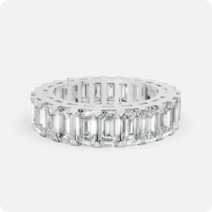 Emerald Cut Diamond Full Eternity Band