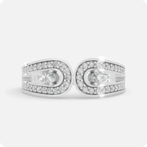 Oval-Cut Regal Halo Three-Stone Ring