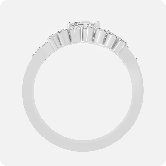 Oval-Cut Serpentine Bypass Ring - Image 3
