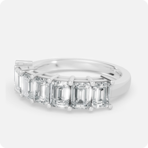 Emerald Elegance Diamond Band Ring