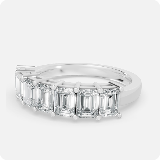 Emerald Elegance Diamond Band Ring