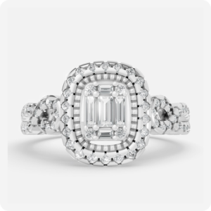 Emerald Halo Radiance Diamond Ring