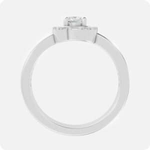 Ethereal Marquise Bypass Bloom Ring-Silver