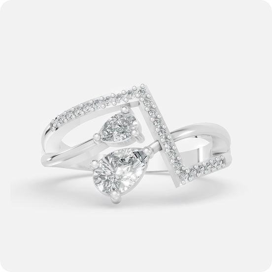Ethereal Peak Pear Bypass Ring