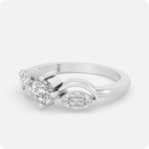 Floral Infinity Solitaire Ring