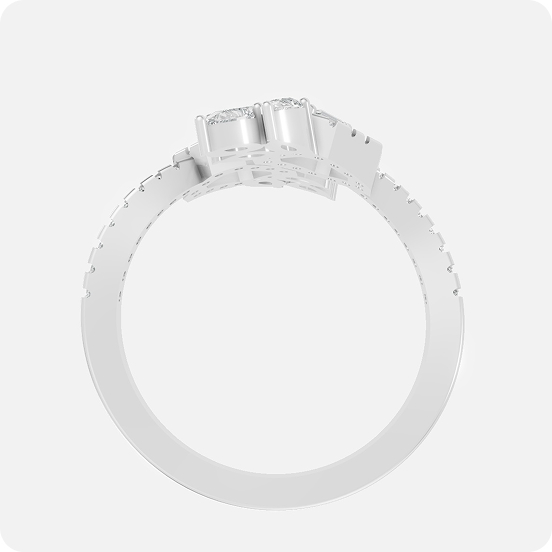 Floral Pear-Cut Cluster Bypass Ring - Image 3
