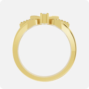 Geometric Deco Totem Ring-Gold