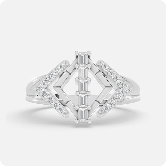 Geometric Deco Totem Ring