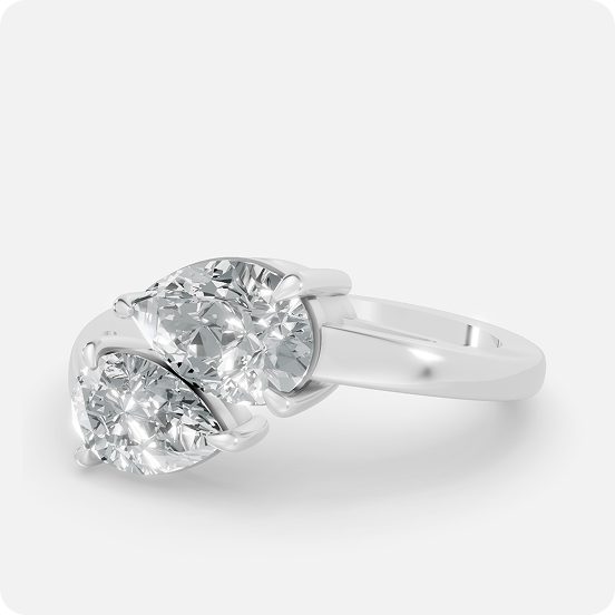 Geometric Kite Solitaire Tapered Band