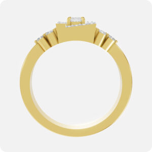 Geometric Labyrinth Princess Ring-Gold