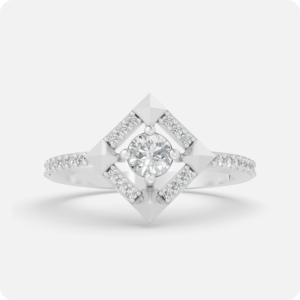 Geometric Shield Solitaire Ring