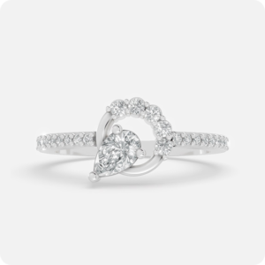 Geometric Trillion Crown Ring Set