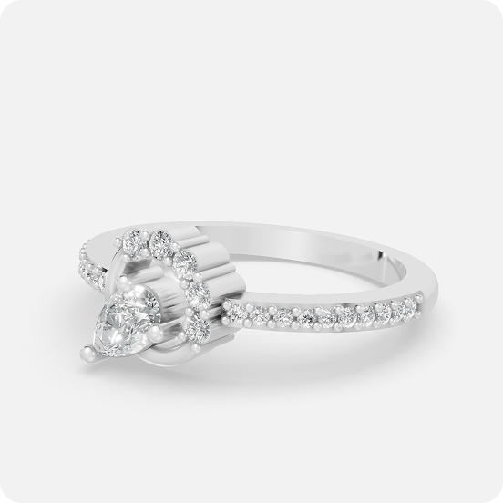 Geometric Trillion Crown Ring Set - Image 2