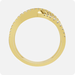 Grand Sovereign Emerald-Cut Pavé Statement Ring- Gold