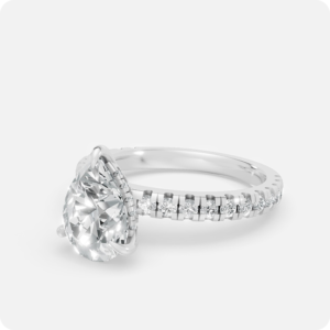 Grand Sovereign Emerald-Cut Pave Statement Ring-Silver