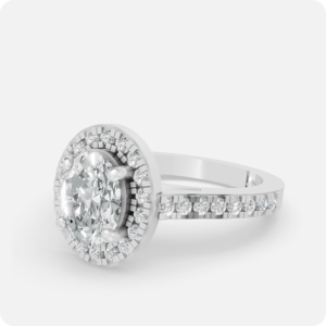 Industrial Halo Oval Solitaire