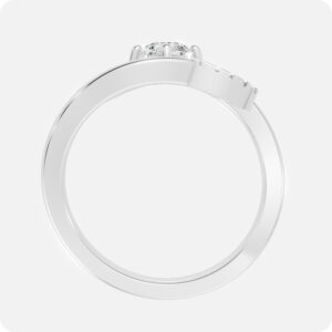 Infinite Petal Round Bypass Ring-Silver