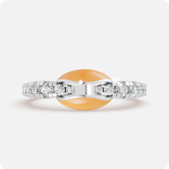 Intertwined Round-Cut Toi et Moi Ring