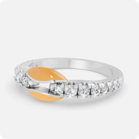 Intertwined Round-Cut Toi et Moi Ring - Image 2