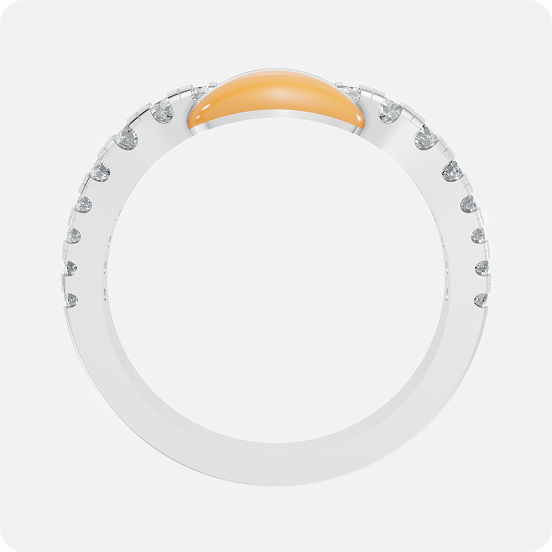 Intertwined Round-Cut Toi et Moi Ring - Image 3