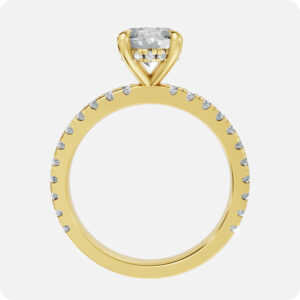 Intertwined Spiral Emerald-Cut Statement Ring-Gold