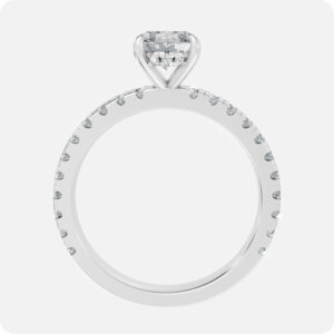 Intertwined Spiral Emerald-Cut Statement Ring-Silver