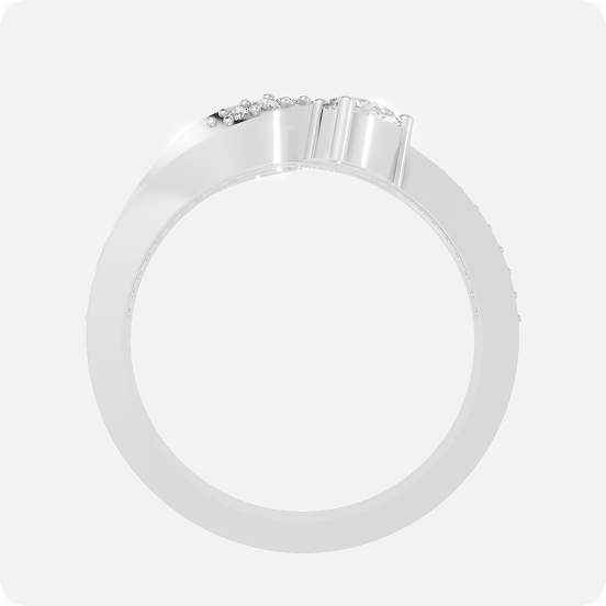 Lumiere Dual-Pear Bypass Pave Ring - Image 3