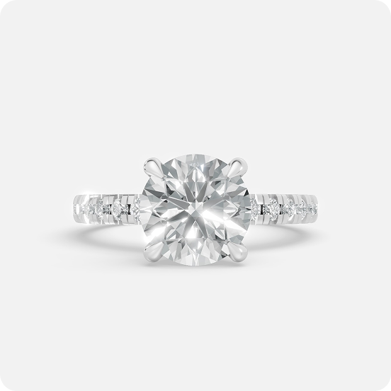 Luminous Round-Cut Hidden Halo Solitaire