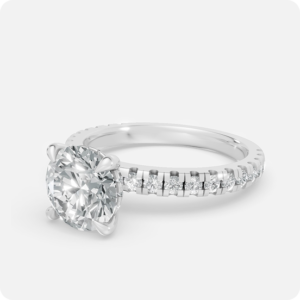 Luminous Pear-Cut Hidden Halo Solitaire-Silver