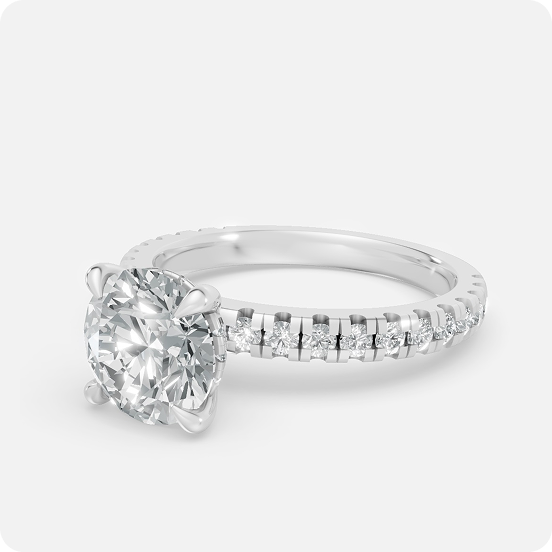 Luminous Round-Cut Hidden Halo Solitaire - Image 2